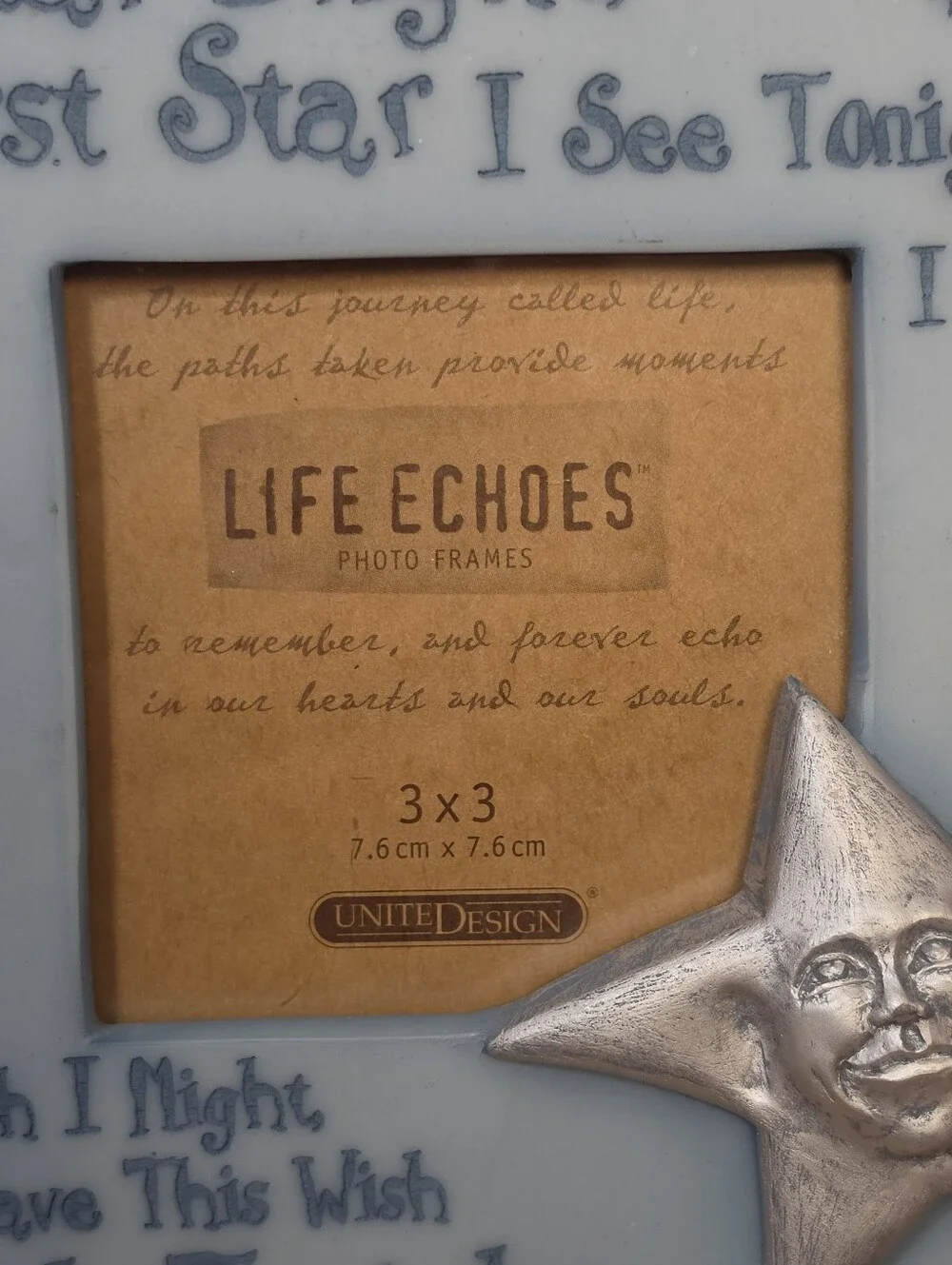 Vintage Y2K Life Echoes Starlight Star Bright Celestial 3x3 Picture Frame